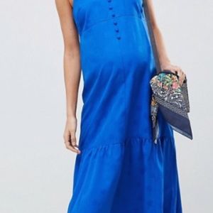 ASOS DESIGN Maternity pep hem midi slip dress